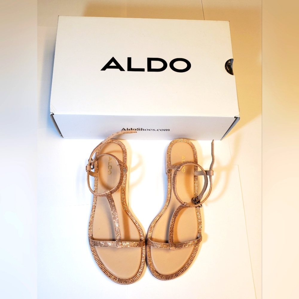 Aldo Bling Strap Sandals Size 8